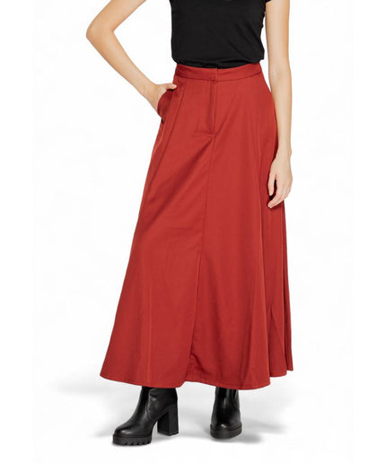 Vero Moda Red Polyester Skirt