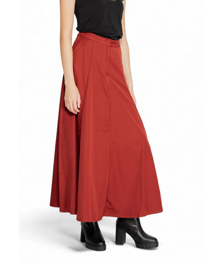 Vero Moda Red Polyester Skirt