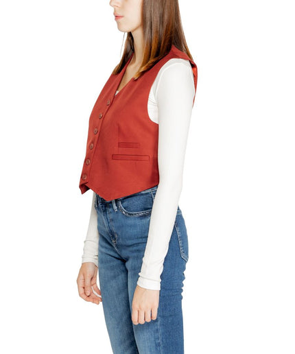 Vero Moda Red Polyester Vest