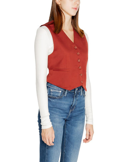 Vero Moda Red Polyester Vest