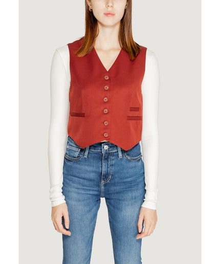 Vero Moda Red Polyester Vest