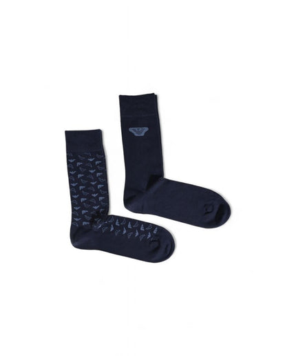 Emporio Armani Underwear Blue Cotton Sock