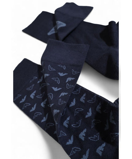 Emporio Armani Underwear Blue Cotton Sock