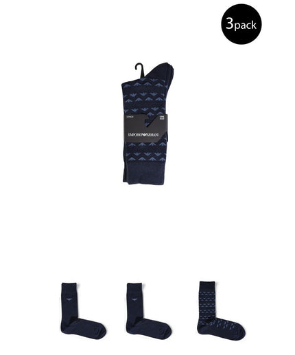 Emporio Armani Underwear Blue Cotton Sock