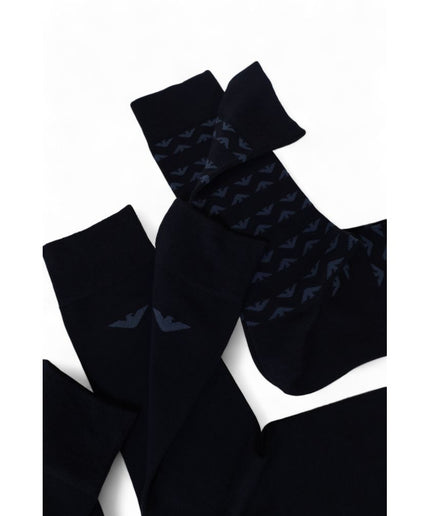 Emporio Armani Underwear Blue Cotton Sock