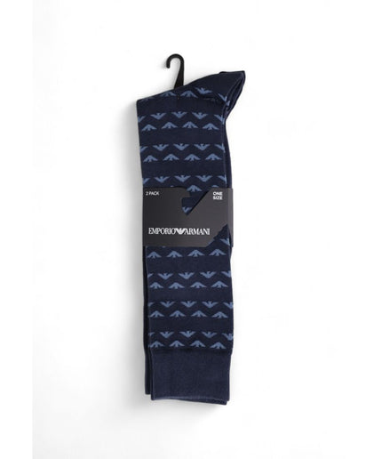 Emporio Armani Underwear Blue Cotton Sock