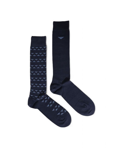 Emporio Armani Underwear Blue Cotton Sock