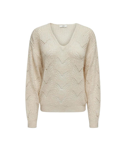 Jacqueline De Yong Cream Acrylic Sweater