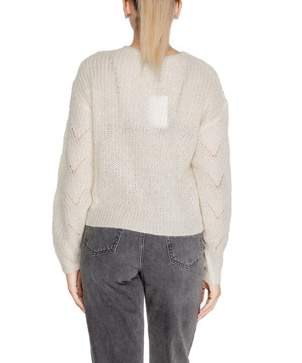 Jacqueline De Yong Cream Acrylic Sweater