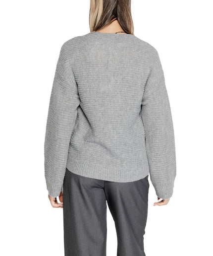 Jacqueline De Yong Gray Polyester Sweater