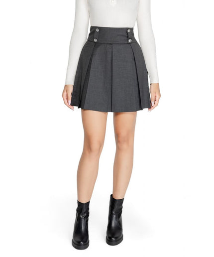 Morgan De Toi Gray Polyester Skirt