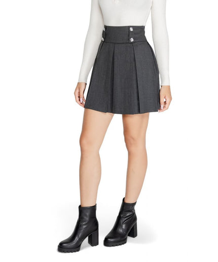 Morgan De Toi Gray Polyester Skirt