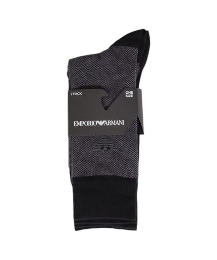 Emporio Armani Underwear Black Cotton Sock