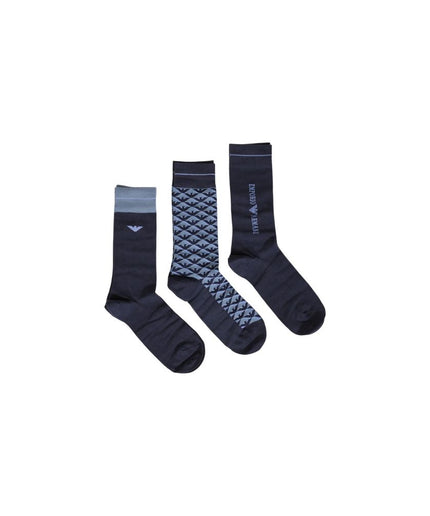 Emporio Armani Underwear Blue Cotton Sock