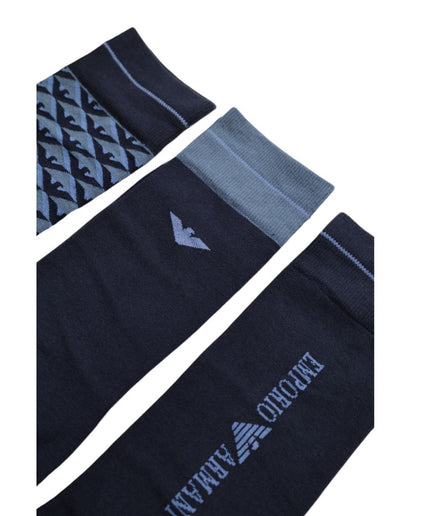 Emporio Armani Underwear Blue Cotton Sock