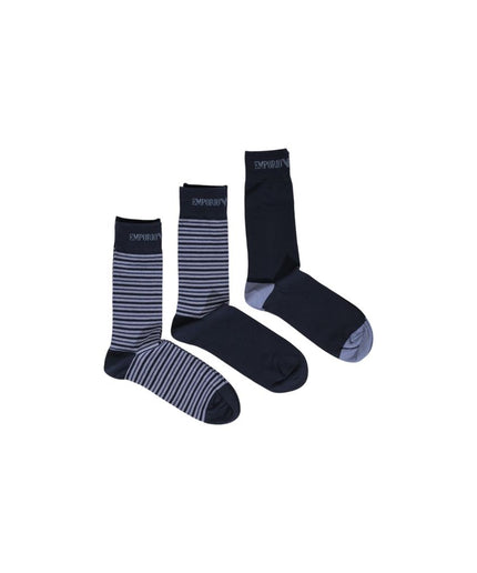 Emporio Armani Underwear Blue Cotton Sock