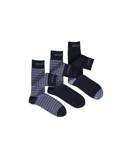 Emporio Armani Underwear Blue Cotton Sock