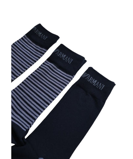 Emporio Armani Underwear Blue Cotton Sock