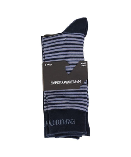 Emporio Armani Underwear Blue Cotton Sock