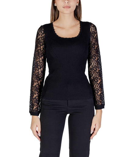 Morgan De Toi Black Viscose Tops & T-Shirt