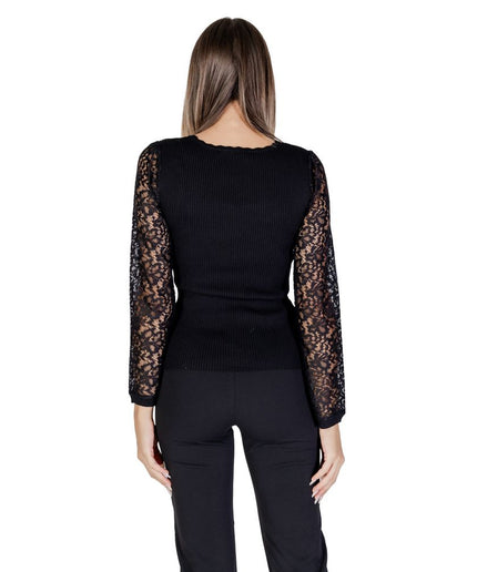 Morgan De Toi Black Viscose Tops & T-Shirt