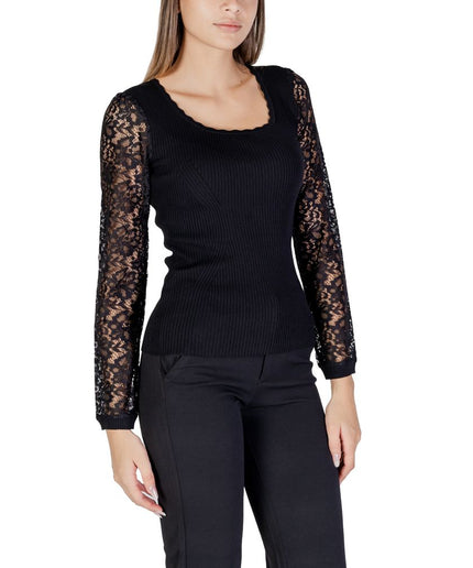 Morgan De Toi Black Viscose Tops & T-Shirt