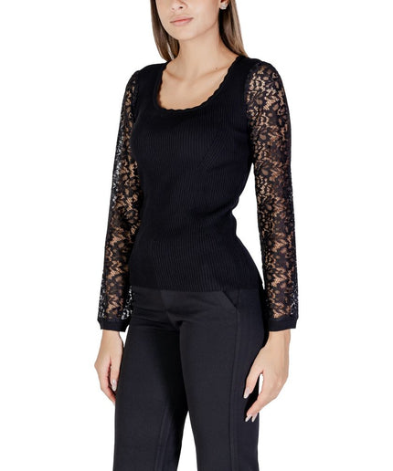 Morgan De Toi Black Viscose Tops & T-Shirt