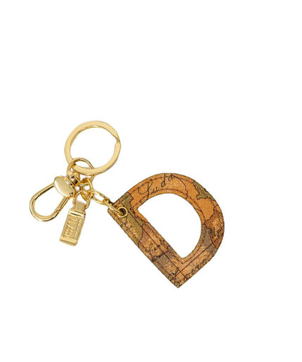 Alviero Martini Prima Classe Beige Leather Keychain