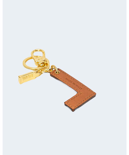 Alviero Martini Prima Classe Beige Leather Keychain