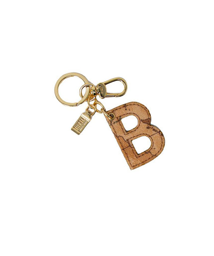 Alviero Martini Prima Classe Beige Cotton Keychain