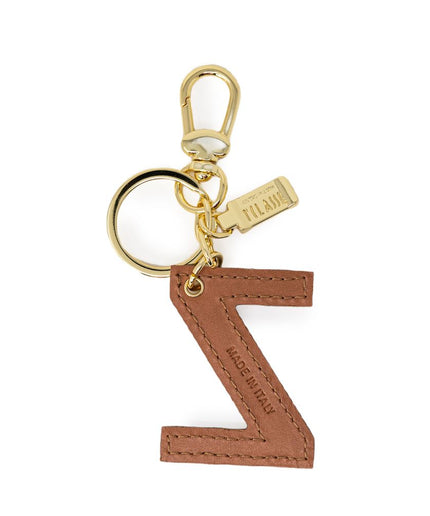 Alviero Martini Prima Classe Beige Leather Keychain