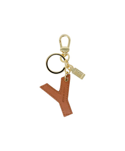 Alviero Martini Prima Classe Beige Synthetic Leather Keychain