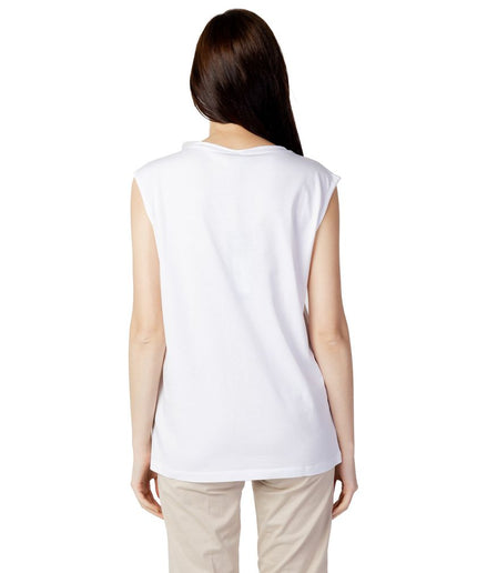 Blauer White Cotton Tops & T-Shirt