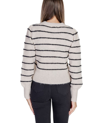 Jacqueline De Yong Gray Polyester Sweater