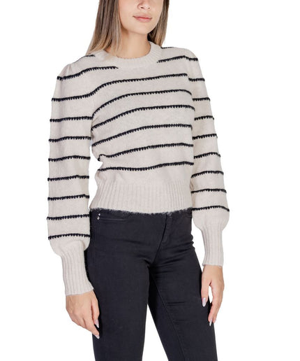 Jacqueline De Yong Gray Polyester Sweater