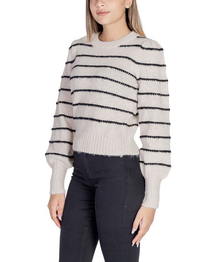 Jacqueline De Yong Gray Polyester Sweater