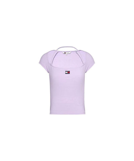 Tommy Hilfiger Jeans Purple Recycled Polyester Tops & T-Shirt