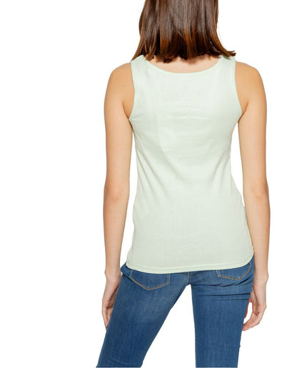 Guess Turquoise Cotton Tops & T-Shirt