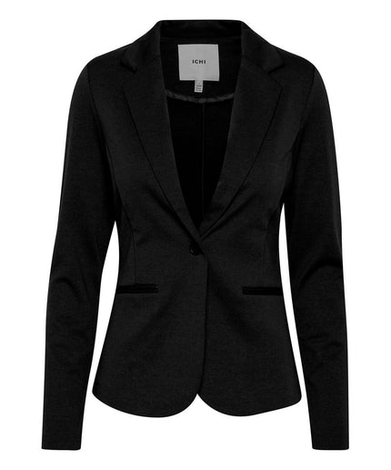 ICHI Black Polyester Suits & Blazer