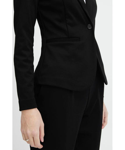 ICHI Black Polyester Suits & Blazer