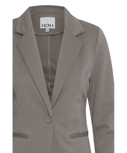 ICHI Gray Polyester Suits & Blazer