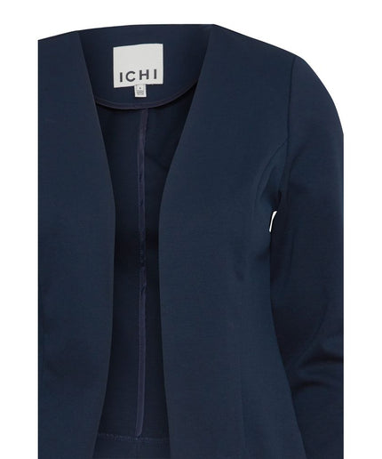 ICHI Blue Polyester Suits & Blazer