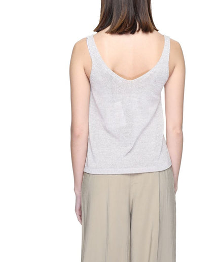 Jacqueline De Yong Beige Recycled Cotton Tops & T-Shirt