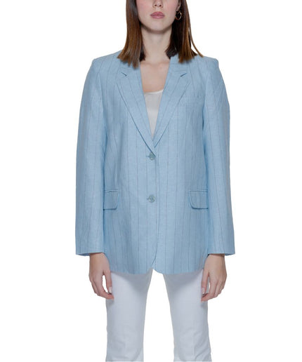 Vero Moda Light Blue Linen Suits & Blazer