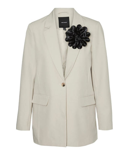 Vero Moda Beige Polyester Suits & Blazer