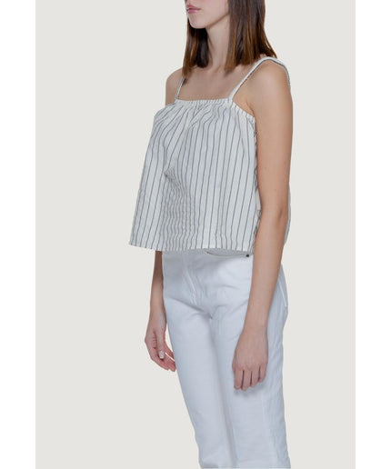 Vero Moda Beige Organic Cotton Tops & T-Shirt