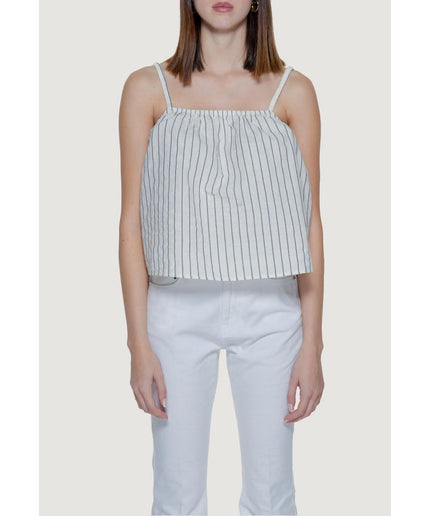 Vero Moda Beige Organic Cotton Tops & T-Shirt