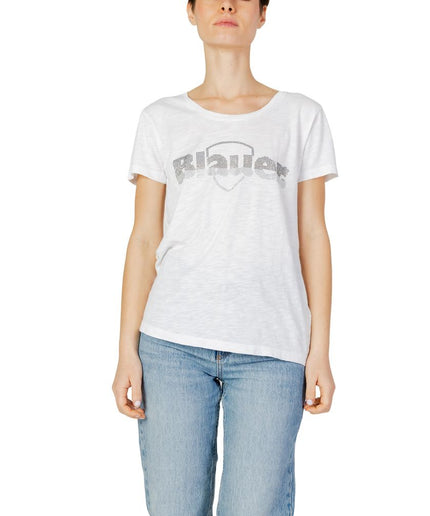 Blauer White Cotton Tops & T-Shirt