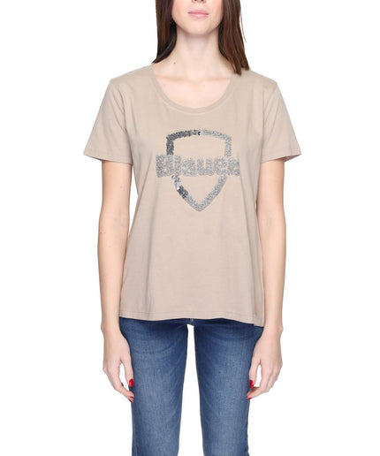 Blauer Beige Cotton Tops & T-Shirt