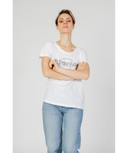 Blauer White Cotton Tops & T-Shirt